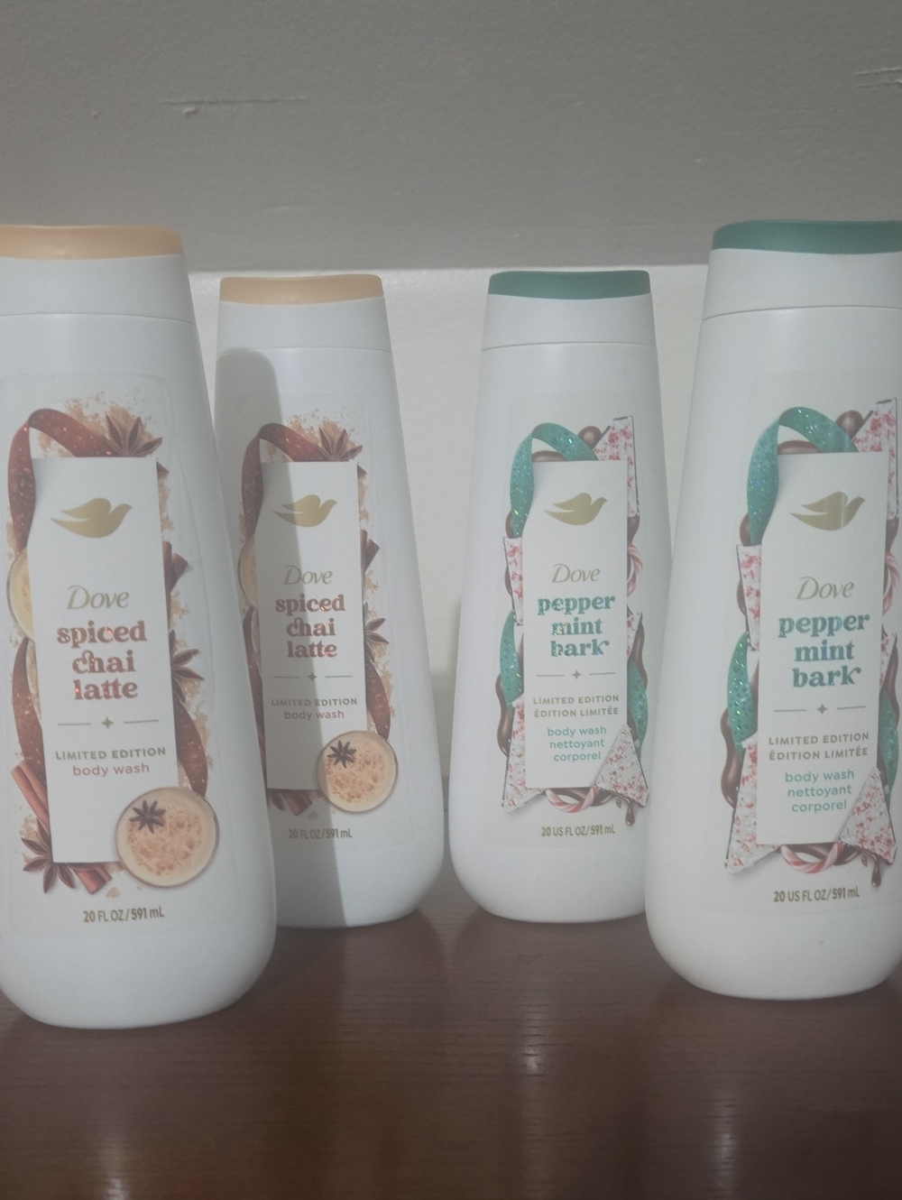 Spiced Chai Latte & Peppermint Bark Limited Edition Body Washes - Set of 4